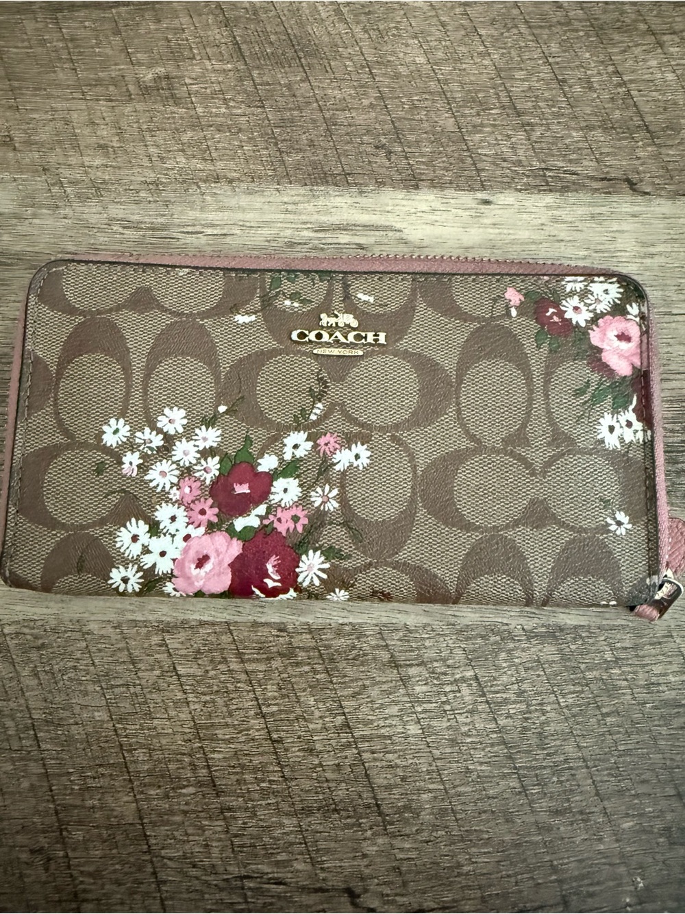 Coach Brook Carryall Pink Floral Signature Tote & Wallet - Picture 10 of 11